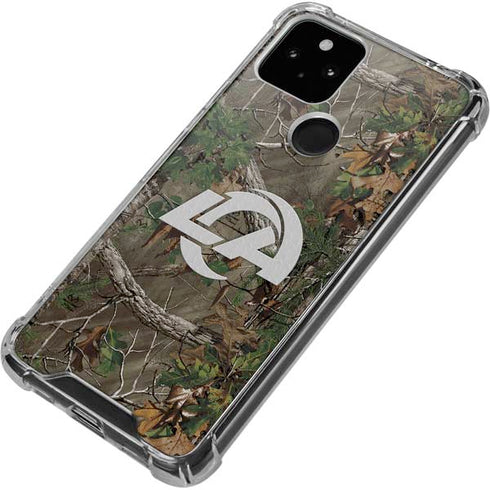 NFL Los Angeles Rams Realtree Xtra Green Camo Google Pixel 5 Clear Case